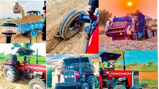 tractor automobile nishudeswalstunt johndeere farming nishudeswal masseyferguson shorts [upl. by Ahsinrats]