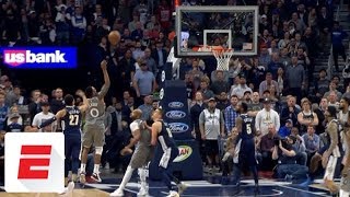 Jeff Teague hits the shot that ends the Timberwolves 14year playoff drought  ESPN [upl. by Ijneb114]