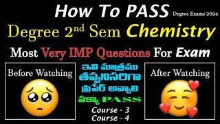 Degree Semester 2 Chemistry Minor amp Major Most Important Questions UNITWISE Weightage UGExams2024 [upl. by Mcgregor]