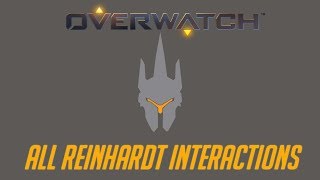 Overwatch  All Reinhardt Interactions V2  Unique Kill Quotes [upl. by Sikram]