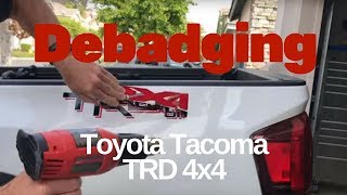 Truck Debadging Toyota Tacoma TRD 4x4 [upl. by Mikkel701]