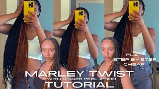 Marley Twist Tutorial W Ginger Peekaboo easy how to step by step [upl. by Inoy]