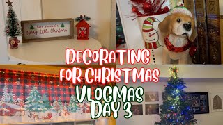 DECORATING FOR CHRISTMAS  Daily Advent Devotional amp Calendar Openings  Vlogmas Day 3 [upl. by Nosinned660]