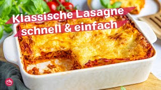 Klassische Lasagne schnell amp einfach  Rezept  eatde [upl. by Canute]