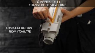 Change of toilet flush volume  Ifö Inspira [upl. by Kletter]