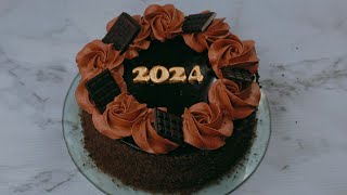 𝗡𝗲𝘄 𝗬𝗲𝗮𝗿 𝗖𝗮𝗸𝗲 𝗗𝗲𝘀𝗶𝗴𝗻 𝟮𝟬𝟮𝟰Chocolate Cake RecipeNew Year 2024Chocolate Cake DecorationNewYear Cake [upl. by Eisinger57]