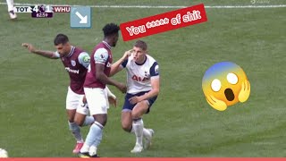 Mohammed Kudus slapping and kicking Van de Ven red card vs Tottenham  😱😱😱 [upl. by Aztilay712]