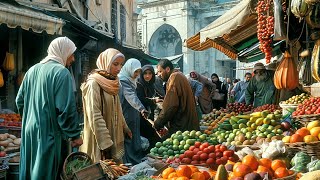 🇲🇦 MARRAKECH WALKING TOUR MOROCCO STREET FOOD IMMERSE YOURSELF IN THE ENCHANTING OLD CITY 4K HDR [upl. by Celinda]