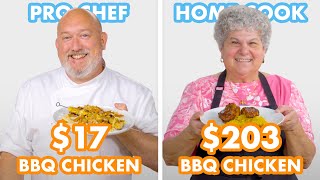 203 vs 17 BBQ Chicken Pro Chef amp Home Cook Swap Ingredients  Epicurious [upl. by Mera]