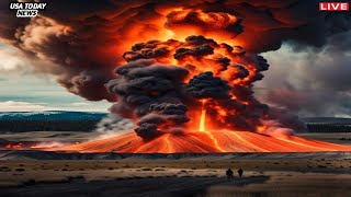 Horrible Today Yellowstone Volcanos Powerful Eruption Recorded Live Threatening Millions [upl. by Dorin]