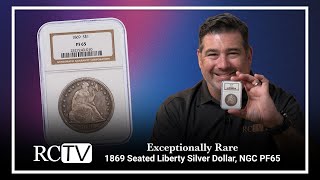 Exceptionally Rare 1869 Seated Liberty Silver Dollar NGC PF65 [upl. by Cris]