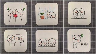 How To Draw Cute Sticker  Simple Sticker Drawing [upl. by Enida]