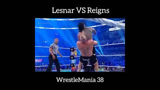 Lesnar Vs Reigns WM38viralshorts shorts [upl. by Nyleahs]