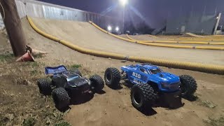 RC EXCITEMENT 🐘🐂 TRAXXAS SLEDGE VITAVON amp TREAL UPGRADES amp KRATON 8S TP 1356KV NIGHT BASH [upl. by Ruford991]