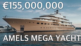 €155000000 Largest AMELS SuperYacht HERE COMES THE SUN Mega Yacht Tour  private tour Below Deck [upl. by At]