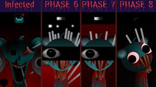 Infected VS Phase 6 VS Phase 7 VS Phase 8 in Incredibox Sprunki [upl. by Scotney]