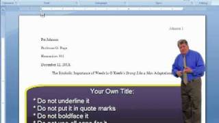 MLA Style Essay Format  Word Tutorial [upl. by Ailehc]