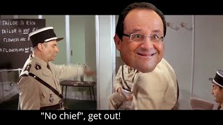 Louis de Funès gives english lessons to Macron Holland and Sarkozy [upl. by Lleneg]