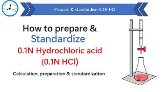 How to prepare and standardize 01 N HCL  Standardization of 01N hydrochloric acid [upl. by Lambert]