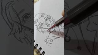 Giving my drawing Mickeys hairstyle art sketch hairdrawingtutorial animedrawing shorts [upl. by Razaile]