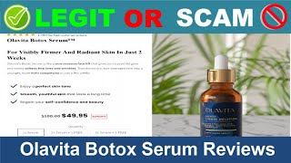 Olavita Botox Serum Reviews  Jun 2024 Beware of Scam Watch Now [upl. by Eynenihc]