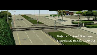 Roblox Virtual Railfan  TriRail Train Simulator  Deerefield Station [upl. by Welles]