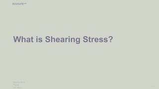 What is Shearing Stress [upl. by Novart]