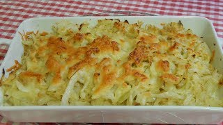 Receta de repollo salteado y gratinado muy fácil rápido y delicioso [upl. by Lukin]