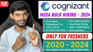 Cognizant Mega Hiring 2024  Everyone Can Apply  BSC BCA MCA amp Engineering [upl. by Hali]