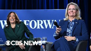 Liz Cheney back on campaign trail with Kamala Harris Obama joining Walz in Wisconsin [upl. by Harragan]