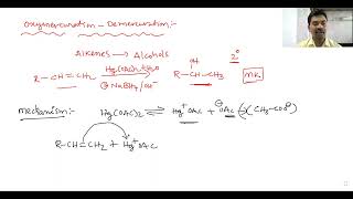 Oxymercuration demercuration in telugu [upl. by Ahtiekahs240]