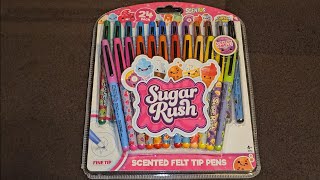 Target Item Review Scentos Sugar Rush Scented Felt Tip Pens Smelling and Using Every Color [upl. by Jenda]