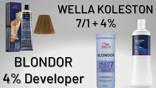 Blending Grey Hair with Wella Koleston Shade 71 amp Blondor [upl. by Naesad]