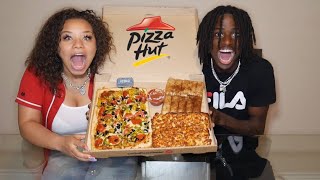 Pizza Hut MUKBANG Eating Show WATCH ME EAT [upl. by Aihsenak]