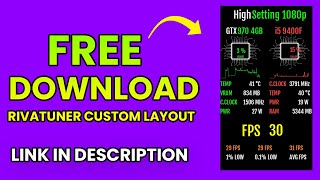 Free Custom Rivatuner Overlay [upl. by Delly144]