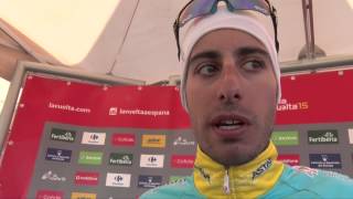 Fabio Aru analizza la 15ª tappa della Vuelta a España 2015 e guarda al tappone di domani [upl. by Bj]