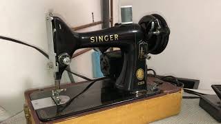 Singer 99k Sewing Machine Winding The Bobbin [upl. by Atsira]