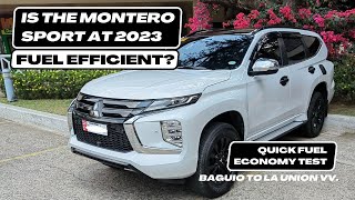 MONTERO SPORT AT 2023 QUICK FUEL ECONOMYEFFICIENCY TEST [upl. by Arly940]