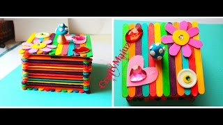 ♥DIY Caja de palitos de madera Manualidades Fáciles [upl. by Bohun]