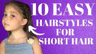 10 Easy Hairstyles for SHORT Hair [upl. by Antoinette]