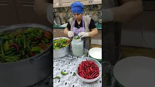 👆🏼👆🏿👆🏼Acı bibər turşusu qoydumbiberbiberturşusuacıbiberturşusubibərturşutarifitursucooking [upl. by Hako]