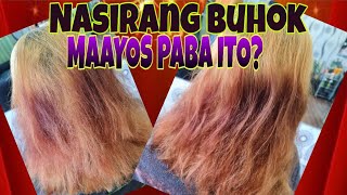 HOW TO REBOND DAMAGEDRY AND BLEACH HAIR  HAIR REBOND ON BLEACH HAIR  Chading [upl. by Nyrol393]