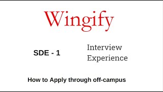 Wingify Interview Experience  SDE  1  Frontend Developer [upl. by Ashlin747]