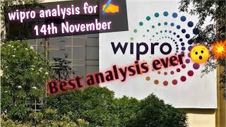 wipro analysis for ✍️ 14th nov  thursday [upl. by Nomra]