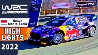 WRC Rally Highlights  Morning Day 2 WRC Rallye MonteCarlo 2022 [upl. by Neetsuj873]