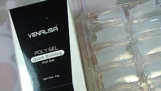 POLY GEL Venalisa и типсы с Aliexpress😨 Маникюр дома [upl. by Ahsimet]