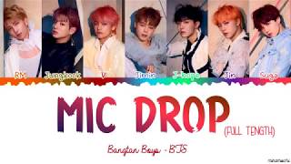 Full Length Edition BTS  MIC Drop Steve Aoki Remix Lyrics Color Coded HanRomEng [upl. by Hudnut]