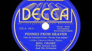 1936 HITS ARCHIVE Pennies From Heaven  Bing Crosby [upl. by Kciwdahc]