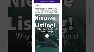 bitvavo nieuwe listing hot or not peaq crypto gaat 12 november live Follow for more [upl. by Hgieleak]