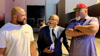 Rampage Jackson DISSES Shannon Briggs to his face both exchange words after fury weigh in [upl. by Onez894]